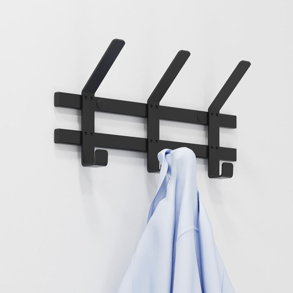 Вешалка настенная "Торонто 3" черная