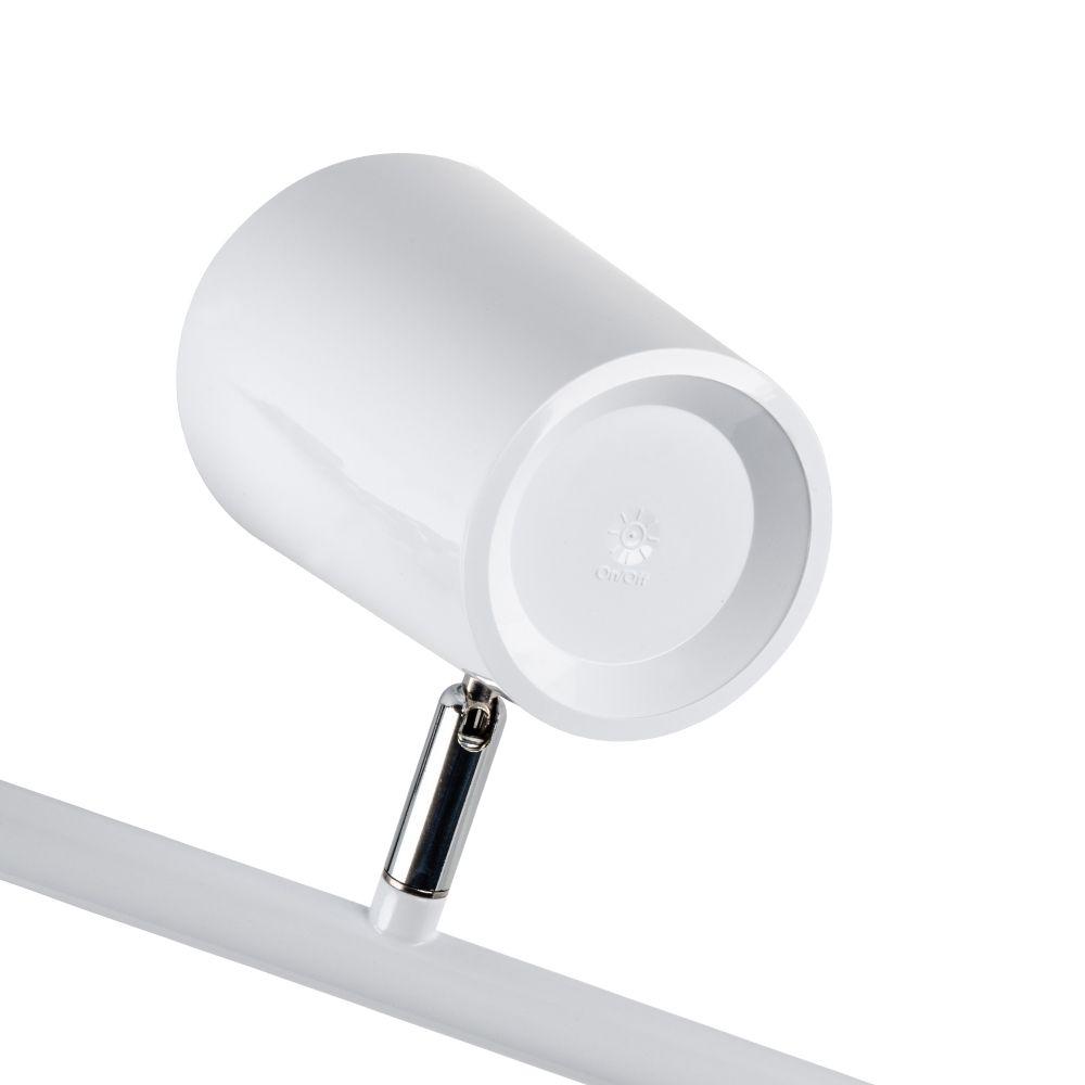 ULM-T600 2х6W-4500K-DIM WHITE Торшер напольный светодиодный. 2х6W. Сенсорный выключатель. Диммер. Белый. ТМ Uniel