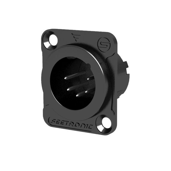 Seetronic MJ5F2C-B Панельный разъём XLR тип D, "папа", 5-контактный