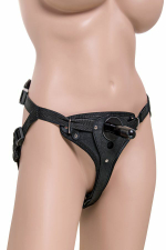 Трусики для страпона RealStick Strap-On Emery насадкой черные