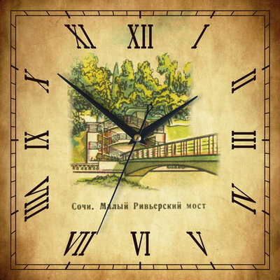 Настенные часы "Малый Ревьерский мост" Декор для дома, подарок