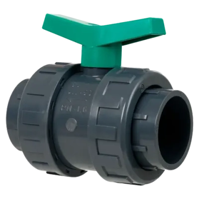 Кран ПВХ шаровый D50