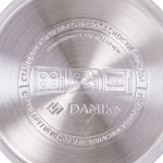 Кастрюля нерж, 6.5 л, с крыш, Daniks, Вена, SD-Т87-24, индукц