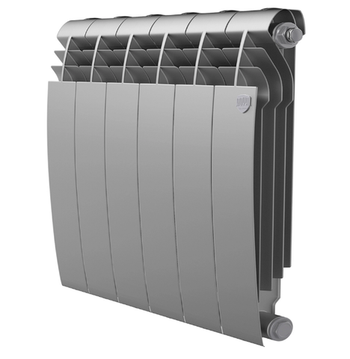 Радиатор биметаллический серый BiLiner 500 Silver 6 секций нижнее подключение