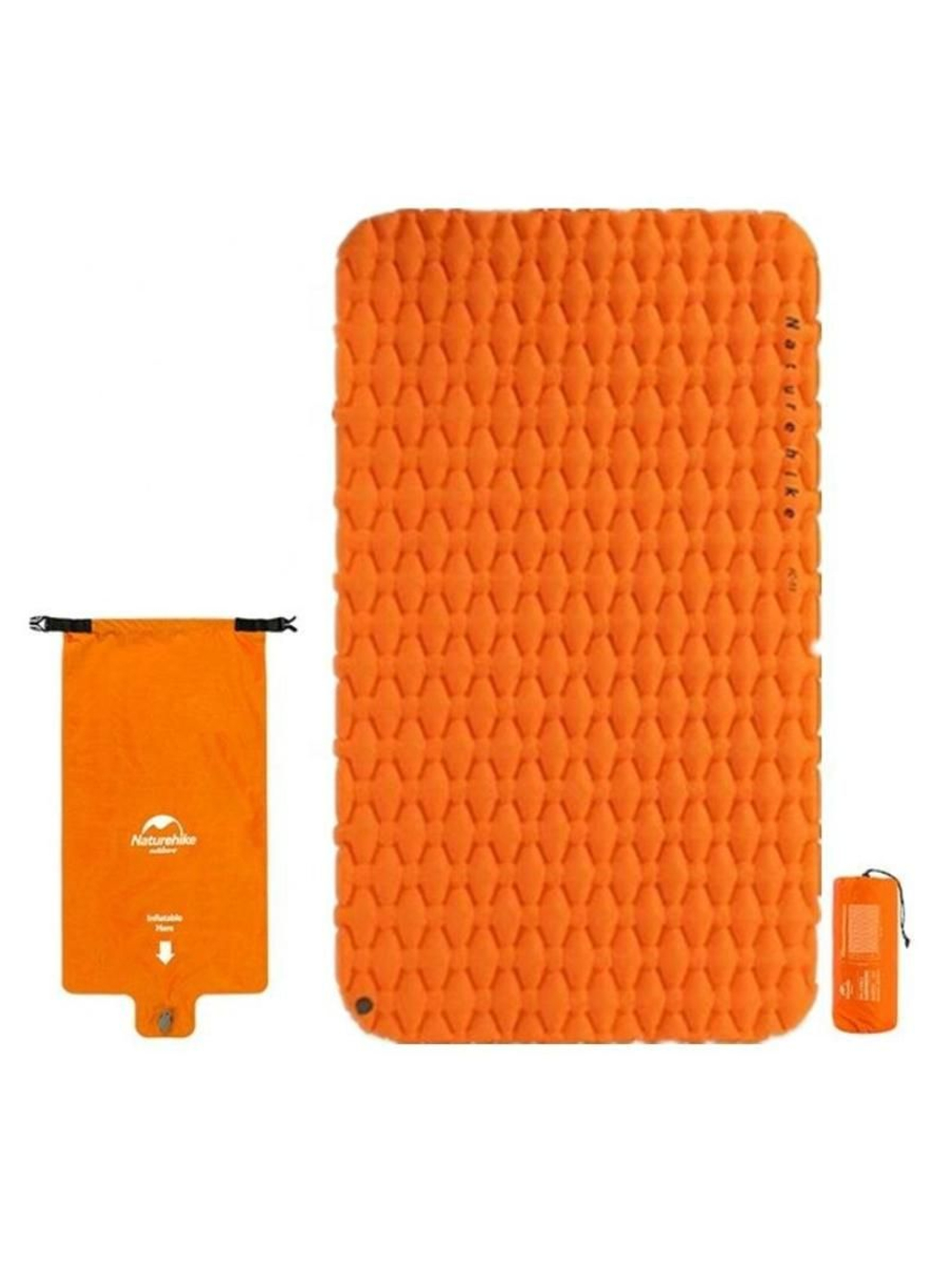 Коврик Naturehike NH19Z055-P FC11 спальный двухместный (с надувным мешком) оранжевый