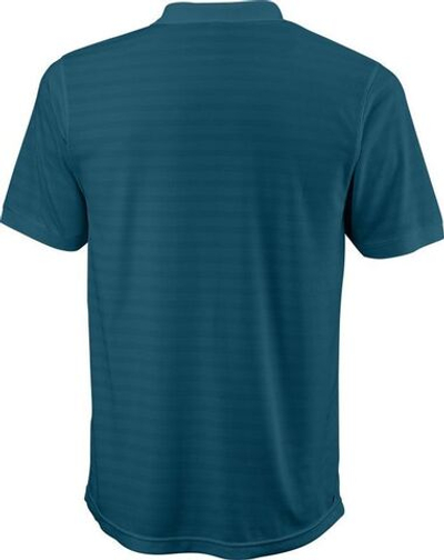 Мужское теннисное поло Wilson Bela Stripe Polo II - blue coral