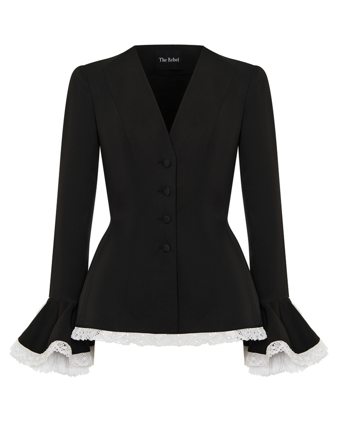Жакет с кружевом