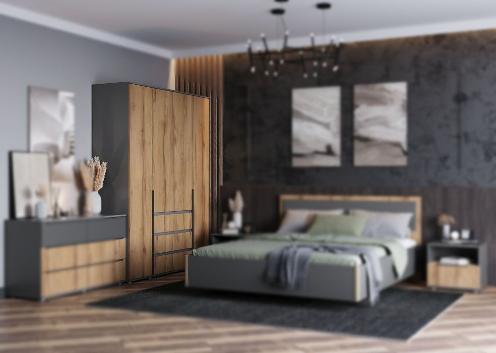 Шкаф 4-ств с 3 ящиками "МС СТИЛ"