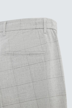 ZARA БРЮКИ SLIM FIT COMFORT, СЕРЫЙ МЕЛАНЖ