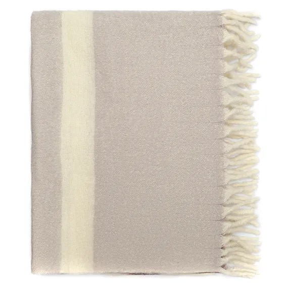 Плед мохеровый over horizon цвета марсала из коллекции trendy ruffles, 130х180 см