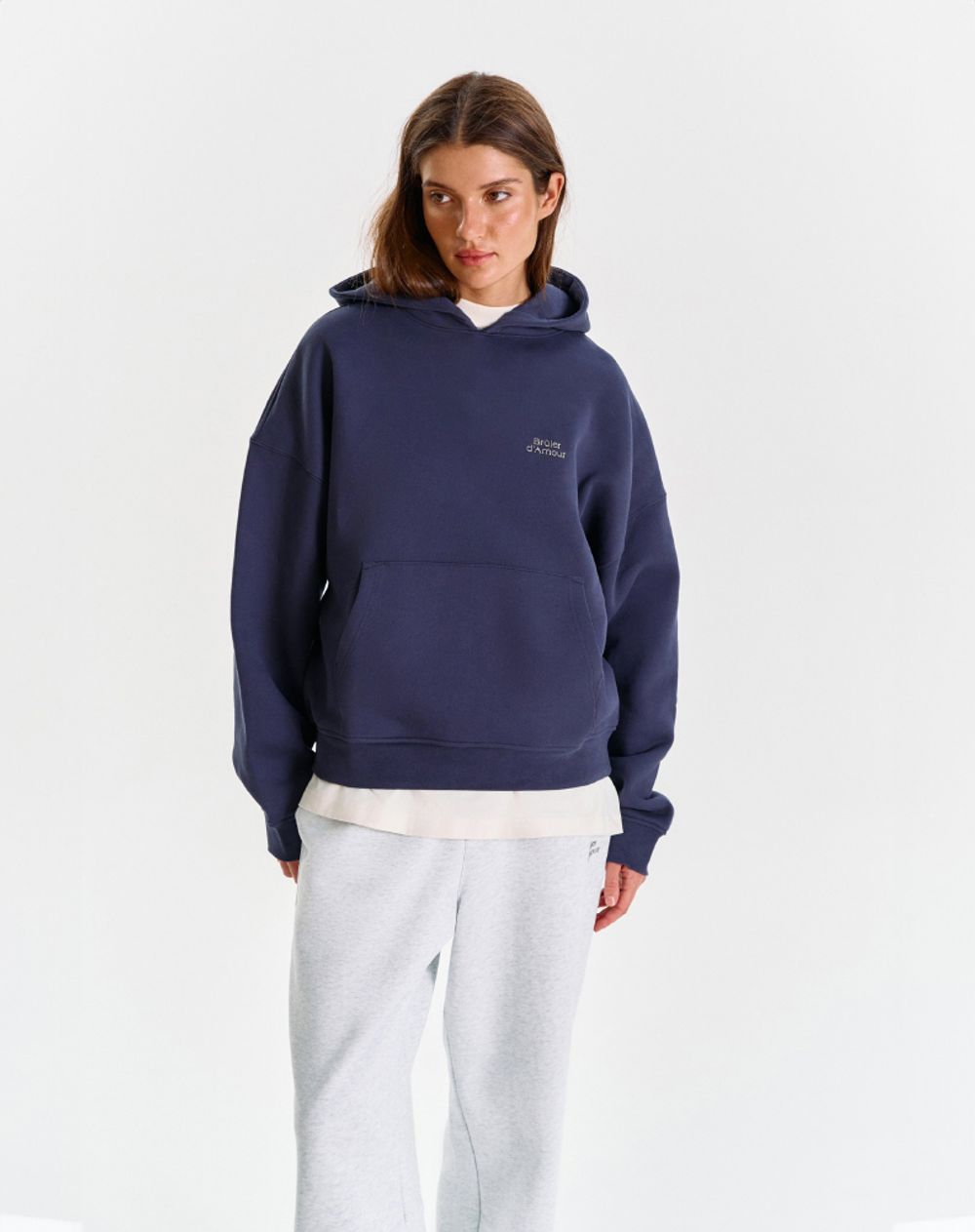Худи Bruler d'Amour Logo de base 04 темно-синее