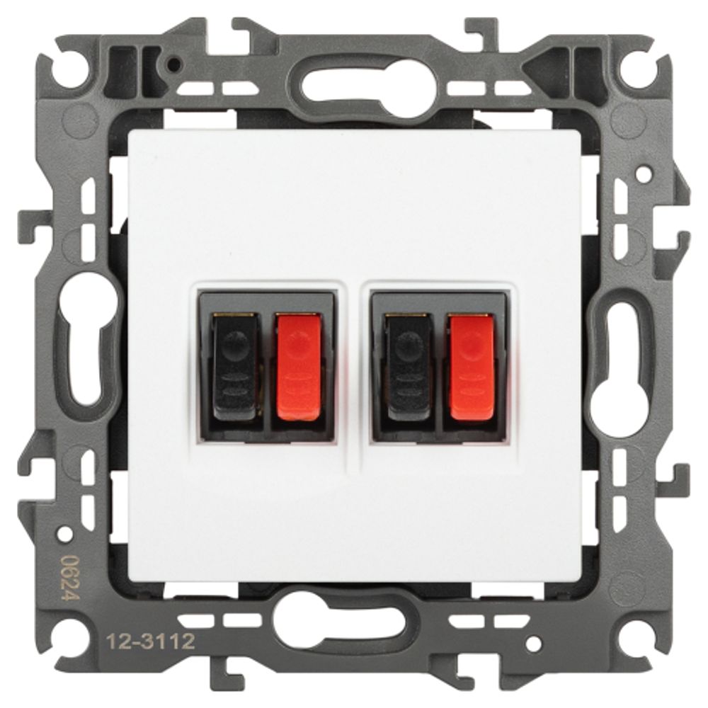 Розетка ЭРА Серия 12 12-3112-01М аудио двойная белый матовый