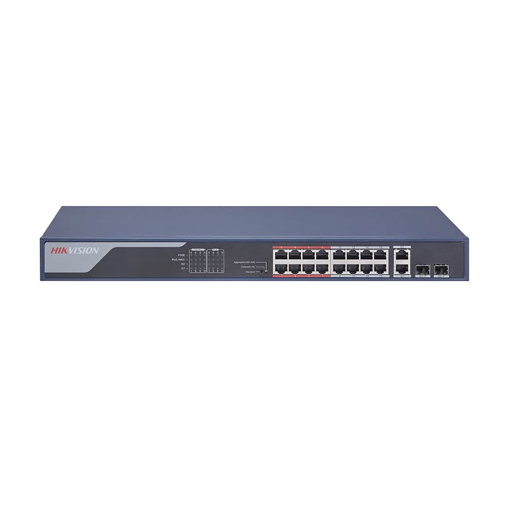 Коммутатор на 16 PoE портов Hikvision DS-3E0318P-E(C)