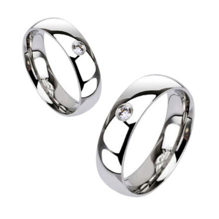 Обручальные кольца с цирконом SPIKES R011-6