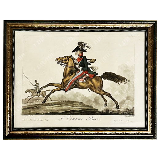 Финар Н. Д., Фортье К. Ф. Русский курьер. Франция. Гравюра. 1815