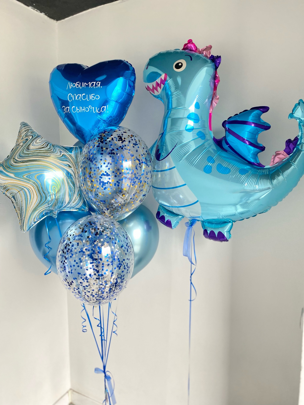 Воздушные шары на выписку дракон №833