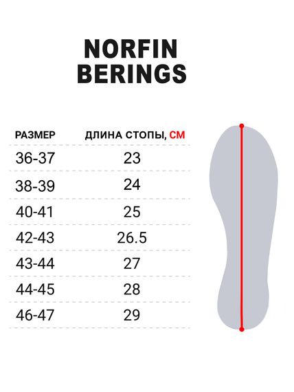 Сапоги зимние Norfin BERINGS с манж. антрац. -45С EVA р.38-39