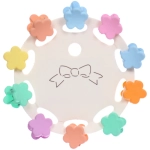 Заколки - крабы для волос детские 10шт на блистере «РОЗОВОЕ ОБЛАКО», цветочки, 1,5см