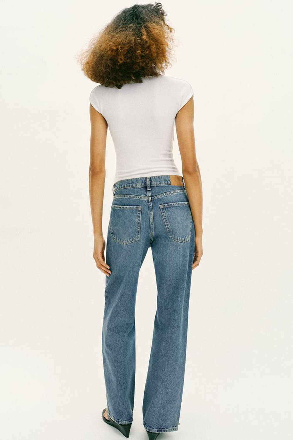 ZARA БОДИ С КРУГЛЫМ ВЫРЕЗОМ, БЕЛЫЙ