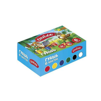 Гуашь 6 цветов 20 мл (Creativiki)