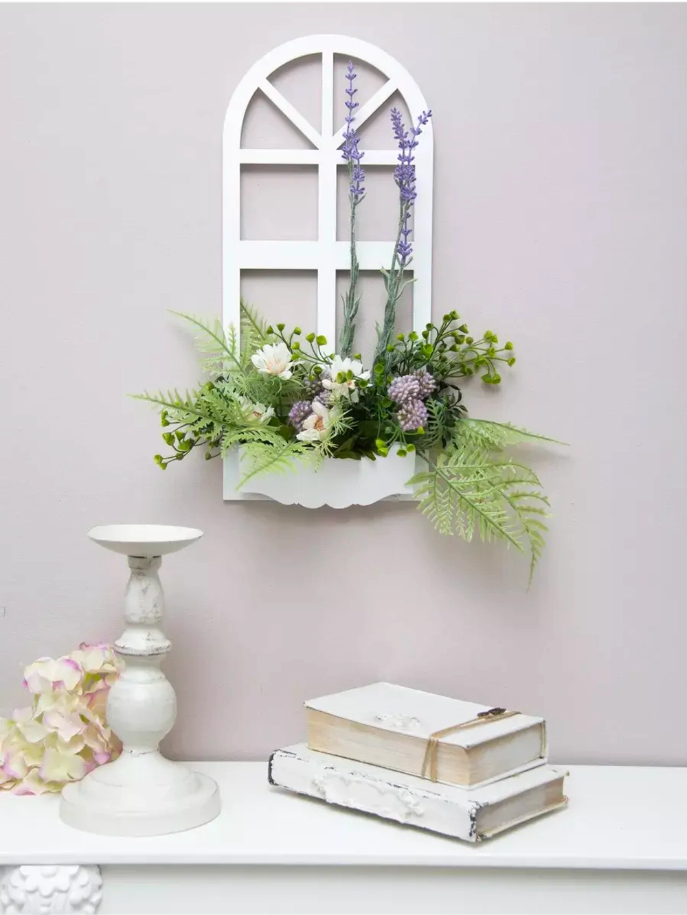 Панно на стену для интерьера "Окно с цветами"