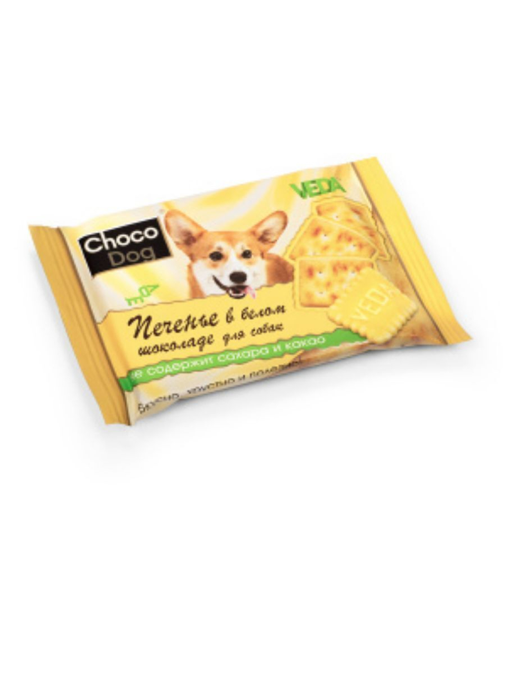 Печенье для собак VEDA Choco Dog в белом шоколаде, набор из 14 упаковок по 0,3кг