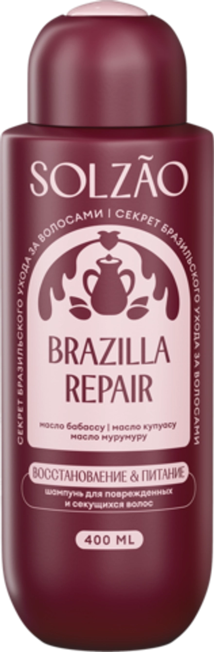 Solzao Шампунь Восстановление и питание, 400мл, блок 6шт.
