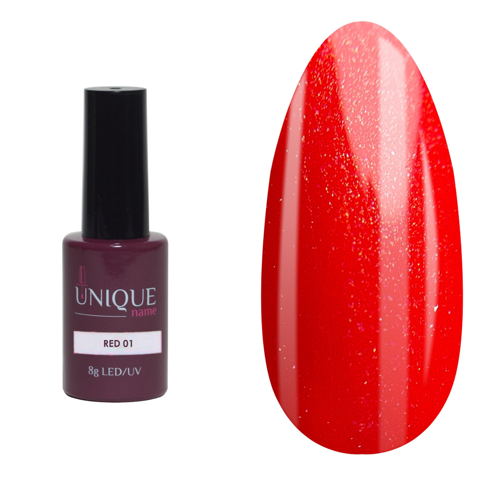 Unique Гель-лак Red 01 (8ml)