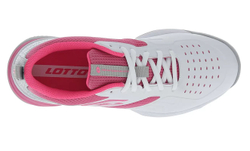 Женские Кроссовки теннисные Lotto Superrapida 400 IV - all white/wild orchid