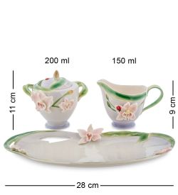 FM-37/ 2 Набор сахарница и молочник «Орхидея» (Pavone)