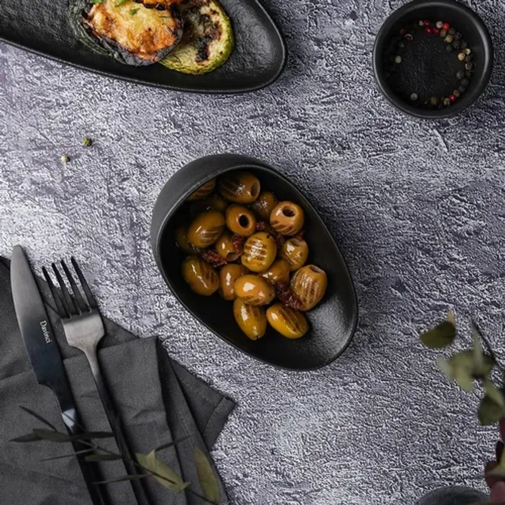 Салатник 150 мл 14,5*9,4 см h7 см Side Up Smooth Black Raw Stellar P.L. Proff Cuisine [6]