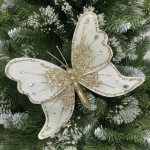 Украшение новогоднее «Искристая бабочка» 19*19 см, Белый