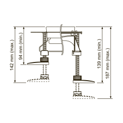 Комплект опор TECEdrainline (139-187 мм)