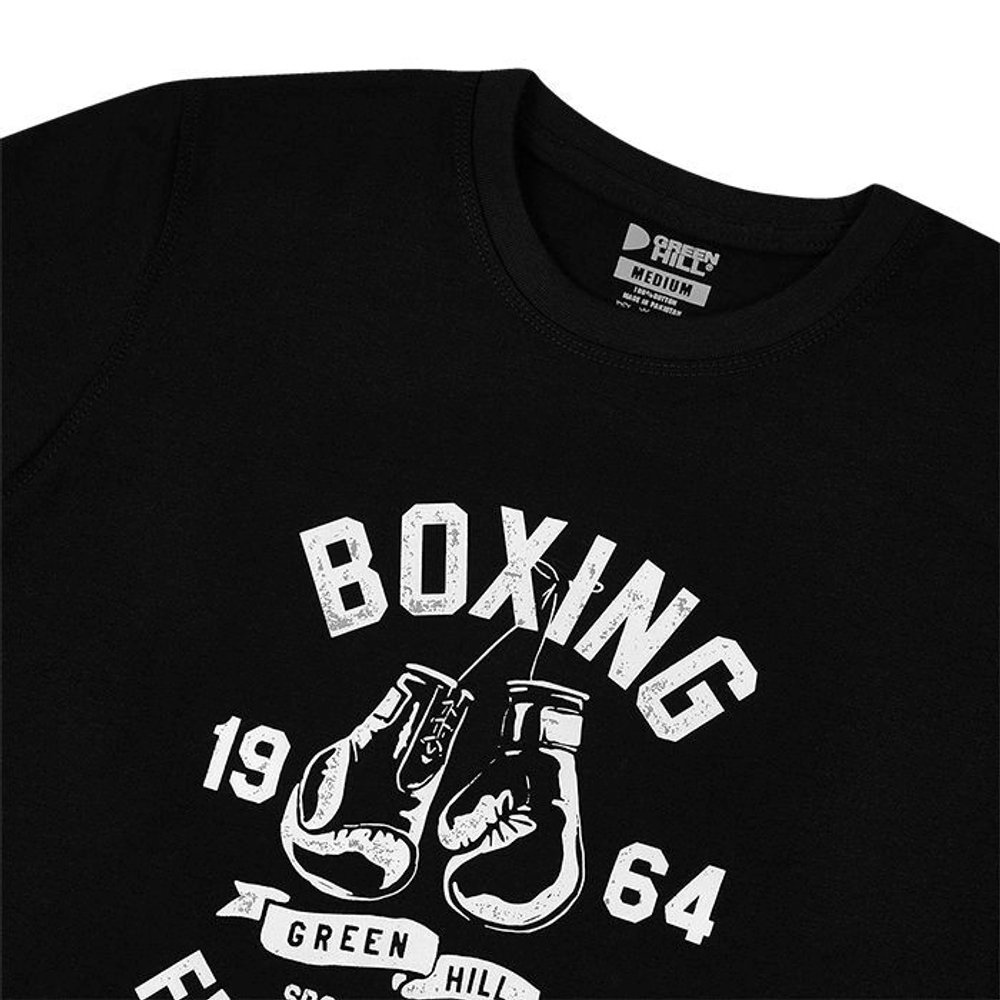 TSB-10434 Футболка GREEN HILL BOXING FIGHT HARD черная