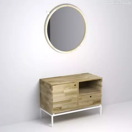 Комод напольный с зеркалом серия СКАНДИ