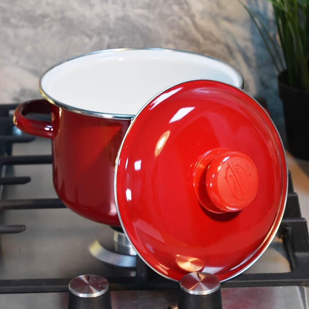 Кастрюля 2л цилиндрическая без рисунка, цвет в ассортименте