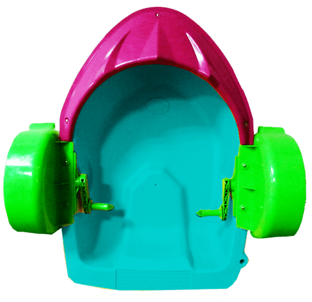 Механическая бамперная лодка "Катамаран" 93*85*20 см, цвет голубой с розовым