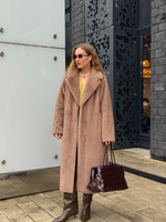 Шуба Lux макси капучино