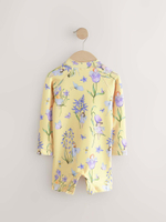 Купальник слитный на молнии для девочки Next E78-788, Светло-желтый