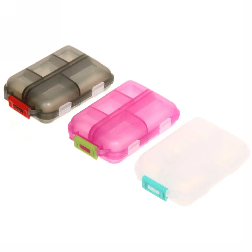 Таблетница - органайзер 10 ячеек «VOSTOKDOM», микс три цвета, 9.5*5*3см