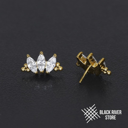 3K Bead Marquise v.2 IG Crystal PVD Yellow Б/Р