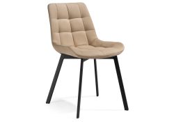 Стул на металлокаркасе Челси черный / бежевый