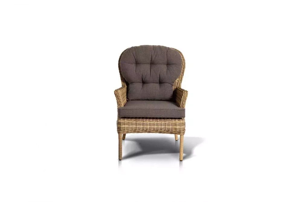 Плетеное кресло «Алиса» из искусственного ротанга, цвет соломенный