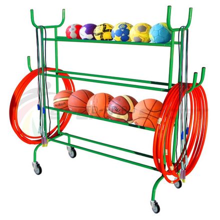 Стеллаж для хранения спортинвентаря 1550х500х1500 мм