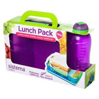 Набор Sistema &quot;Lunch&quot;: ланч-бокс и бутылка, цвет Фиолетовый