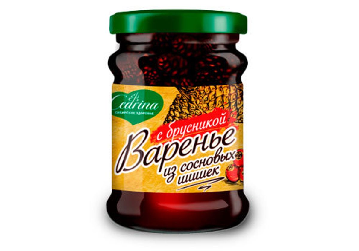 Варенье из сосновых шишек с брусникой, 300г