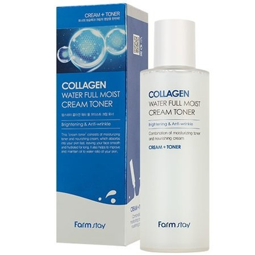Кремовый тонер с коллагеном FarmStay Collagen Water Full Moist Cream Toner 210мл