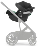 Коляска Cybex Balios S Lux TPE complete Aton S2 Moon Black Base One 4 в 1 Seashell Beige с дождевиками