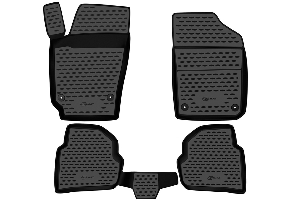 Коврики в салон для VW Polo (V, Vp) 2009-2020, 4 шт. седан .(Повышенная устойчивость, повышенная износостойкость) FORMAT.51.30.210K