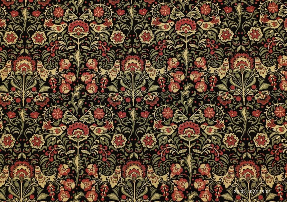 Гобелен в русском стиле Семеновская Хохлома ширина 140 см